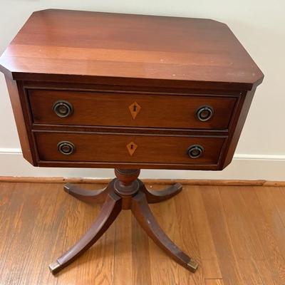 Duncan Phyfe Style Mahogany Sewing Table