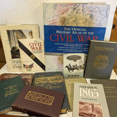 Group Of Civil War Themed Books