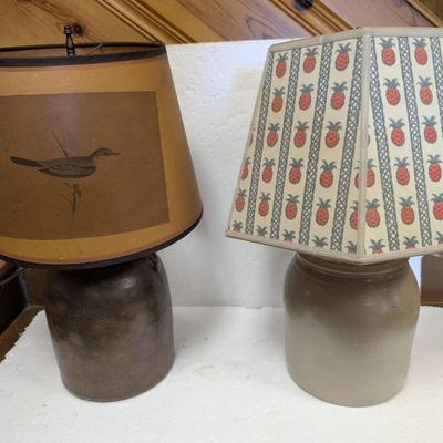 Stoneware Crock & Jug Lamps