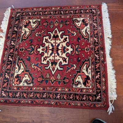 37" X 37" Indian Wool Rug