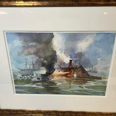 Original Signed Watercolor - “A Deadly Encounter”