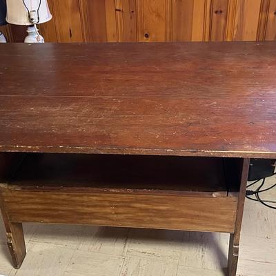 Antique Primitive Flip Top Table 