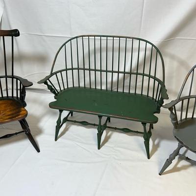 Vintage Wooden Doll Furniture - 2 Riverbend Chair Co.