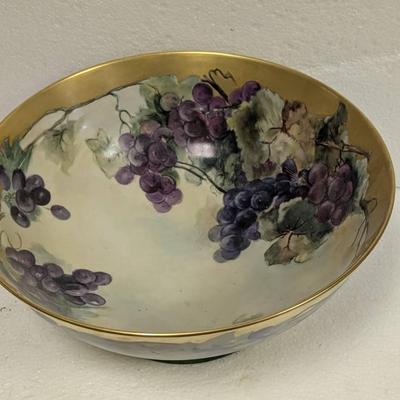 Antique Jean Pouyat Limoges 14" Fruit Bowl