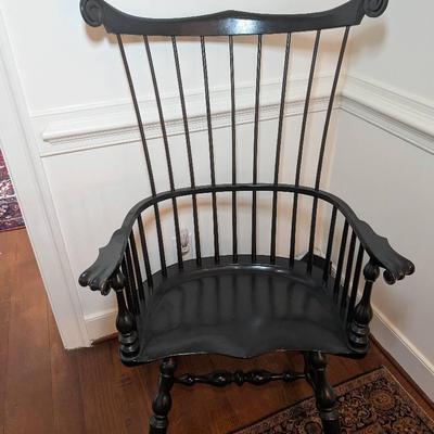 Black Comb Back Windsor Chair