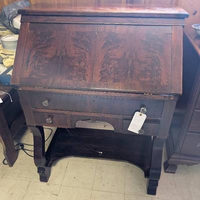 Antique Mahogany Empire Secretary Desk