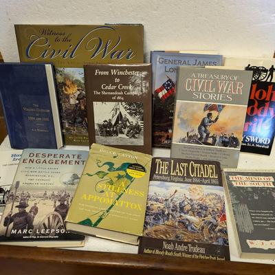 Lot Of Civil War Books...Most Signed