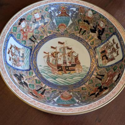 Antique Japanese Imari Namban Porcelain Bowl