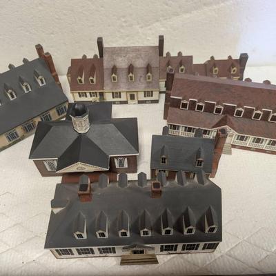 Group Of Brandywine Woodcrafts Colonial Williamsburg Buildings