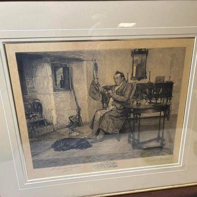 Antique Signed Engraving