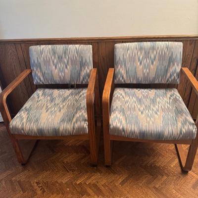 Duo Of Wooden Chairs 