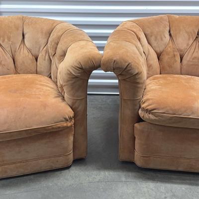 PROJECT: Vintage Suede Rolling Armchairs (1115) 