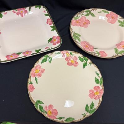 Lot 251 : Franciscan Desert Rose Serving Platters Set Of 3  