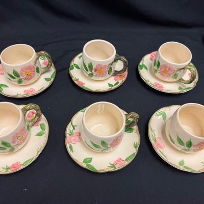 Lot 247: Franciscan Desert Rose Coffee/saucer Set Of 6