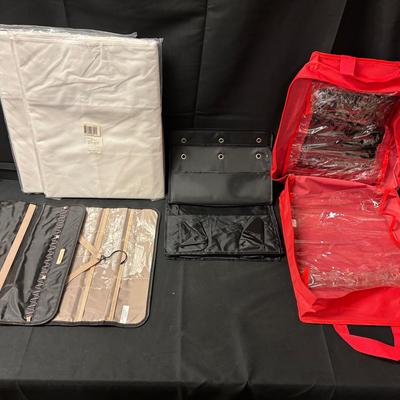 Lot 715: Closet/Bedroom Hanging Wardrobes + Storage Bag
