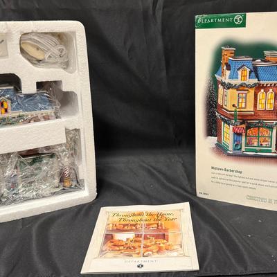 Lot 412: Department 56 Midtown Barbershop – Christmas in the City Series (With Box & Sleeve)
