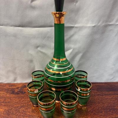 Lot 503: Vintage Bohemia Crystal Decanter Set – Czechoslovakia