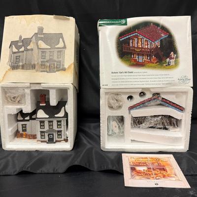Lot 408: Department 56 Dickens’ Village Lot – Gad’s Hill Chalet & Historic Tudor-Style House