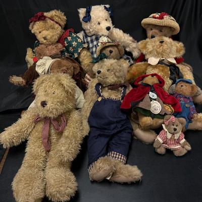 Lot 441: Large Lot of Boyds Bears Plush – Dressed & Articulated Collectible Teddy Bears (20+ Pieces)