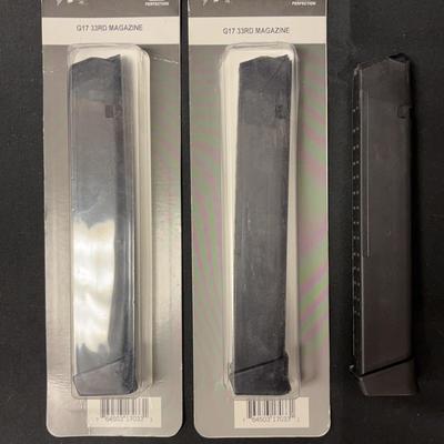 Lot 712: Three G17 33RD Magazines 