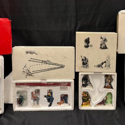 Lot 417: Dept. 56 Snow Village Lot – Coca-Cola, McDonald’s & Accessories (with Boxes)