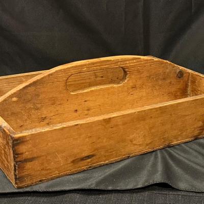 Lot 460: Antique Sad Iron & Gas Iron Lot with Wooden Tool Caddy – Dated 1909