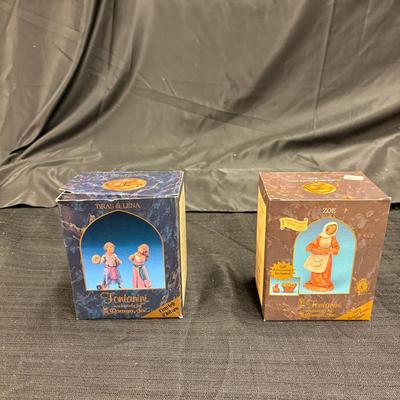 Lot 625: Fontanini Nativity Figures by Roman, Inc. – “Tiras & Lena” and “Zoe” Limited Edition