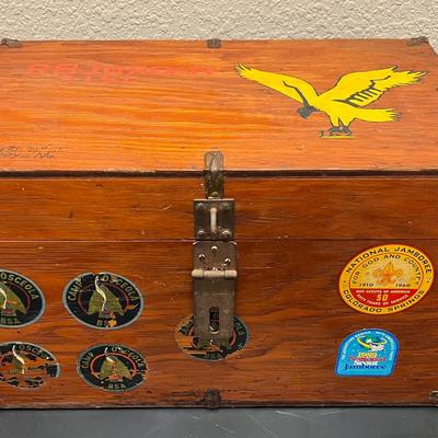 Lot 310: Vintage Boy Scouts Camp Box With Stuff Inside Included