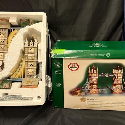 Lot 405: Department 56 Dickens’ Village Tower Bridge of London – Special 20th Anniversary Edition