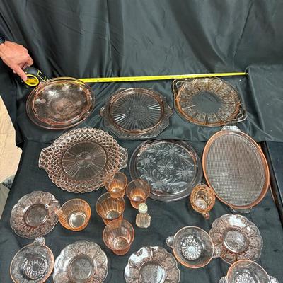 Lot 610: Vintage Pink Depression Glass Collection