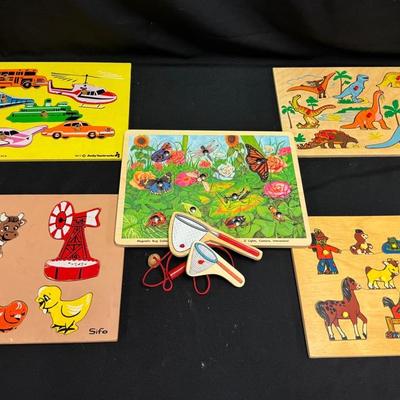 Lot 294: Vintage Children’s Wood Puzzles 
