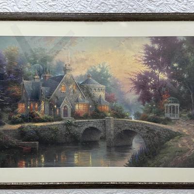 Framed Print Lamplight Manor By Thomas Kinkade 