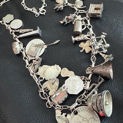Sterling Charm Necklace Traveler 
