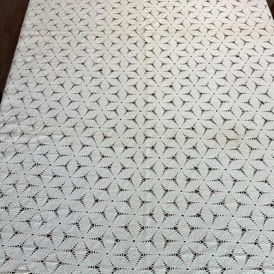 Vintage Hand Crocheted Bed Spread 