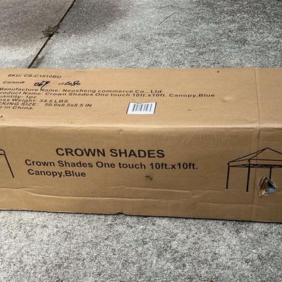 Crown Shades One Touch 10‘ X 10‘ Blue Canopy