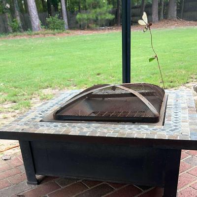 Metal & Stone Fire Pit
