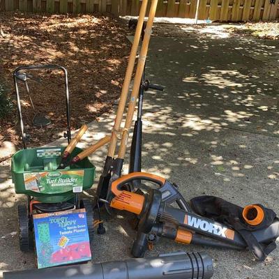 WORX Blower Vac, Turf Builder Spreader & Garden Tools