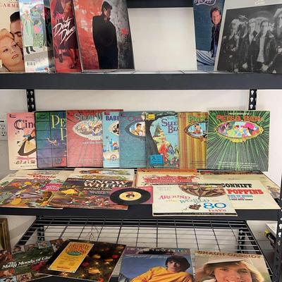 Vinyl Record Collection Featuring Queen, Rick Springfield & Disney Soundtracks
