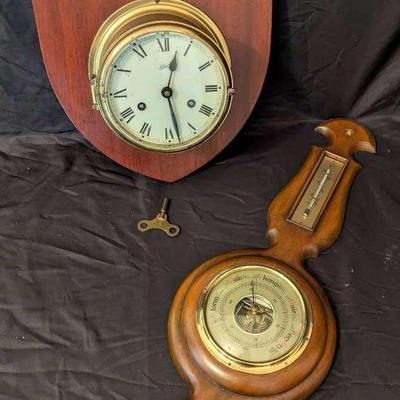 1940's Schatz Wall Clock & Barometer (Germany)