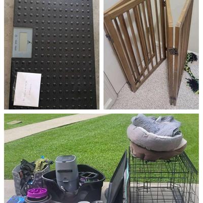 Pet Supply Collection with Gate, Cage & Accessories