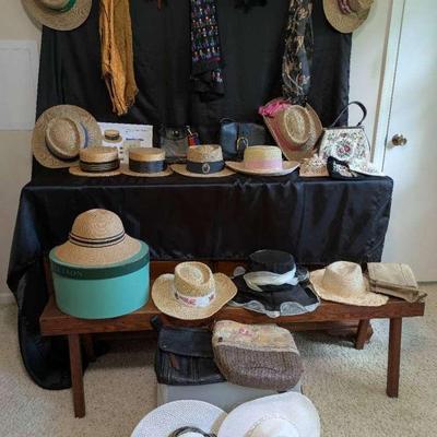 Vintage Straw Hats, Fashionable Hats, & Purses