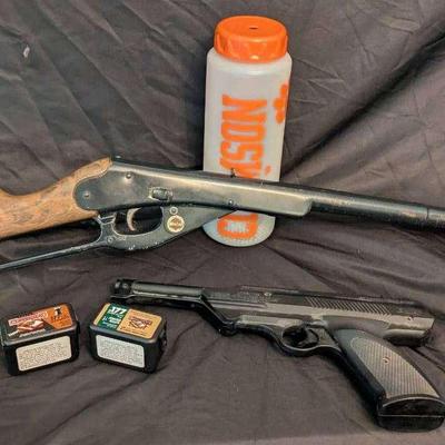 Daisy & Crosman .177 Cal BB Guns with Pellet Tins