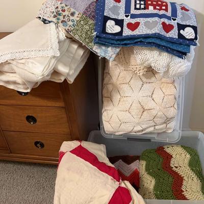 Handmade Quilts, Crochet Blankets & TY Beanie Baby Display Bear