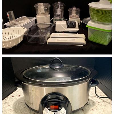 Kitchen Electronics & Storage Featuring Chef’s Choice Sharpener and Emmie Food Processor