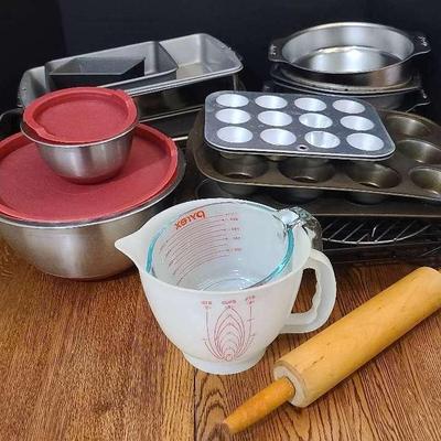 Baking Essentials Featuring Pyrex Measuring Cup & Muffin Pans