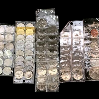 TN229 1950’s-1960’s Canadian Uncirculated Quarters, Nickels & More
