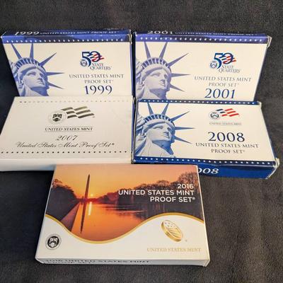 TN40 5 Miscellaneous US Proof Sets