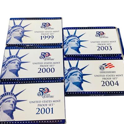TN12 1999 - 2004 Proof Sets US Mint, 5