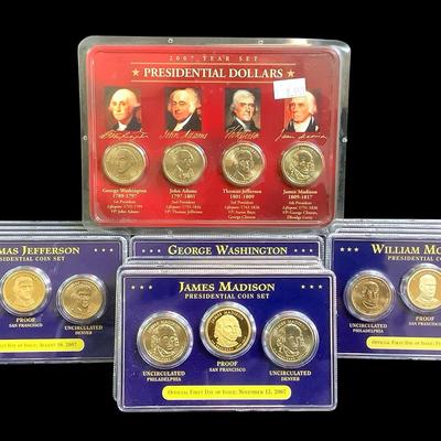 TN46 Sixteen 3pc BU & Proof Presidential Sets & One 4pc BU Set