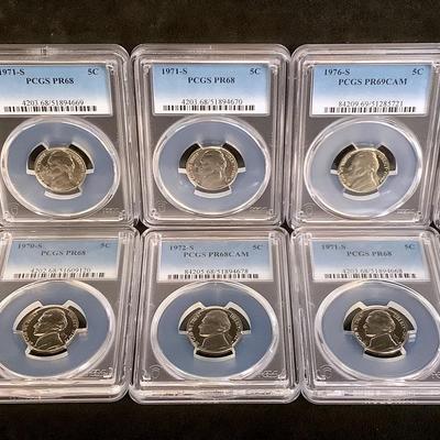 TN56 Ten PCGS Graded Jefferson Nickels 
